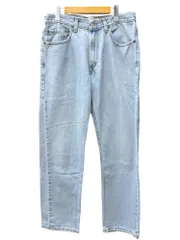 Levi’s (リーバイス) 505 JEANS REGULAR FIT ストレートデニムパンツ 古着 裾シングル W33L32 ブルー メンズ/028