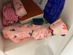 ミッキーマウス ピンク色 傘 携帯用 1個