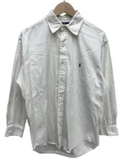 RALPH LAUREN (ラルフローレン) BLAKE 長袖ボタンダウンシャツ ポニー刺繡 90S 00S 古着 ビンテージ 90 ホワイト メンズ/028