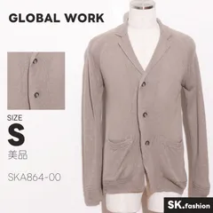 美品 GLOBAL WORK トップス カーディガン　長袖　ニット　ポケット付き　麻混