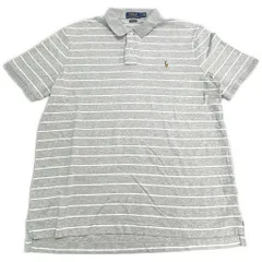 Polo by Ralph Lauren ポロ ラルフローレン ボーダーポロシャツ グレー(メンズ L)中古 古着 X8704