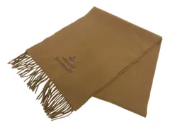 Vivienne Westwood (ヴィヴィアンウエストウッド) マフラー ウール ロゴ刺繍 イタリア製  ブラウン レディース/045