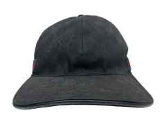 GUCCI (グッチ) GGキャンバス ベースボールキャップ イタリア製 200035 KQWBG XL 60 ブラック メンズ/045