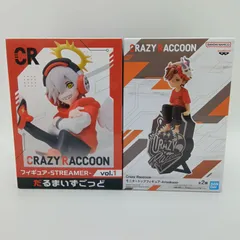 【未開封】Crazy Raccoon クレイジーラクーン フィギュア 2体セット まとめ売り ありさか だるまいずごっど バンダイナムコ バンプレスト モニタートップフィギュア STREAMER vol.1 CR B-7-2