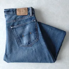 ■古着 POLO RALPH LAUREN ポロラルフローレン VARICK SLIM STRAIGHT ジーンズ デニムパンツ W32L30【L5966】