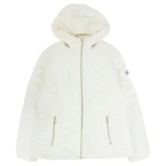 Michael Kors マイケルコース 77B5069M82 Quilted Nylon Packable Puffer Jacket ロゴプレート フーデッド ライト ダウンジャケット ホワイト系 L【中古】のサムネイル