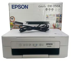 s968【ジャンク】EPSON EW-056A インクジェットプリンター エプソン カラリオ A4対応 無線LAN対応 4色独立インク 電源コード付き マゼンタインク装着不良 現状品