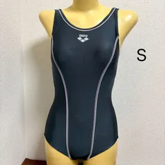 H861アリーナ♪日本製♪グレーのパイピングデザイン女子競泳水着♪フィットネスやトレーニングや撮影用やレジャーにも♪サイズS