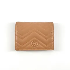 GUCCI（グッチ） GGマーモント コンパクトウォレット 466492 二つ折り財布 ベージュ