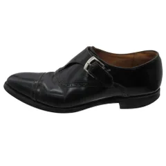 REGAL リーガル ドレスシューズ シングルモンクストラップ シューズ ブラック 25cm メンズ 【中古】