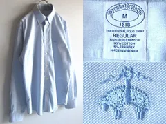 Brooks Brothers ブルックスブラザーズ 長袖 ノンアイロン ストレッチオックスフォード GFロゴ スポーツシャツ BDシャツ M サックスブルー