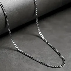 【2.5mm】フィガロチェーン ネックレス メンズ ステンレス 喜平 シルバー おしゃれ シンプル 金属アレルギー対応 アクセサリーポーチ 安い プチプラ Tシャツ 人気 プレゼント 錆びない ギフト ストリート デート ペア お守り ラッピング 巾着 格闘技のサムネイル