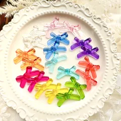 アクリル リボン ビーズ ミックスカラー 30g