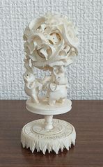 ma0627-7天球多層球 中国 工芸品 像 龍 高さ約26cm 重さ282g - メルカリ