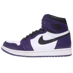 NIKE (ナイキ) AIR JORDAN 1 RETRO HIGH OG COURT PURPLE エアジョーダン1 レトロ ハイ コート パープル ハイカットスニーカー ホワイト/パープル US9.5/27.5cm 555088-500