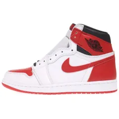 NIKE (ナイキ) AIR JORDAN 1 RETRO HIGH OG HERITAGE エアジョーダン1 レトロ ヘリテージ ハイカットスニーカー ホワイト/レッド US10.5/28.5cm 555088-161