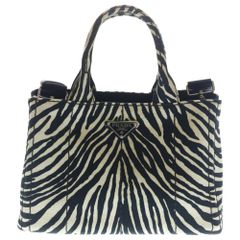 PRADA ゼブラ柄 カナパ ハンドバッグ - メルカリ