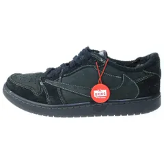 NIKE (ナイキ) ×TRAVIS SCOTT AIR JORDAN 1 LOW OG SP BLACK PHANTOM DM7866-001 エアジョーダン1 ブラックファントム ローカットスニーカー ブラック US10/28cm