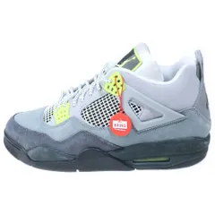 NIKE (ナイキ) AIR JORDAN 4 RETRO LE NEON エアジョーダン4 レトロ ネオン ハイカットスニーカー グレー/イエロー US13/31cm CT5342-007