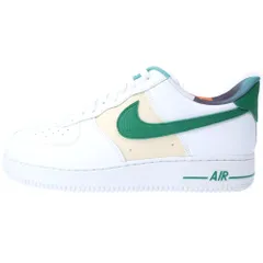 NIKE (ナイキ) AIR FORCE 1 07 LV8 EMB DM0109-100 エアフォース1 ローカットスニーカー US11.5/29.5cm ホワイト/グリーン