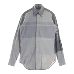 THOM BROWNE (トムブラウン) 16AW OVERSIZED PLAID OXFORD SHIRT オーバーサイズ プレイド オックスフォード長袖シャツ グレー/パープル MWL001A-00903のサムネイル