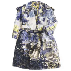 未使用品□20SS LOUIS VUITTON/ルイヴィトン プレコレクション タペストリーDNA ベルト付 トレンチコート/ガウンコート 紺系 50 伊製 正規のサムネイル