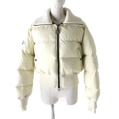極美品★2023年 正規品 ルイヴィトン 1AAK8E クロップドグラフィックジッパーパファジャケット アイボリー 34 ハンガー・ガーメント付きのサムネイル