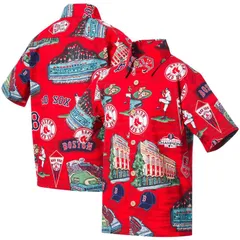 レインスプーナー レディース トップス Tシャツ ダウン Boston Red Sox Reyn Spooner Scenic ButtonDown Shirt Rsx Red レッドのサムネイル