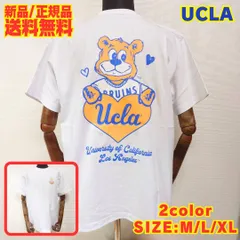 ☆【UCLA/ユーシーエルエー 掠れプリント ジョー＆ハート 半袖Tシャツ】アメカジ ストリート カジュアル カレッジロゴ キャラクター ヴィンテージ Y2K 古着系 カリフォルニア ユニセックス 新品未使用 正規品 送料無料 262AN1ST749 ホワイトのサムネイル