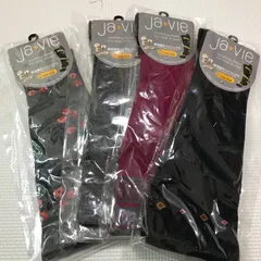 ジャヴィ綿混着圧ハイソックス[抗菌防臭加工]　4足セット　Ⅿ23-25のサムネイル