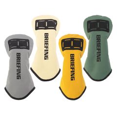 BRIEFING Golf Headcover Driver - Men's & Women's Driver Cover - Eco Leather, Dyneema, Cordura, Ripstop Nylon - Water-repellent, Simple, Plain, Logo - Rare Brand - BRIEFING GOLF BRG241G19
