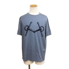 HERMES エルメス ヘルメット・ホース プリントTシャツ ホワイト M