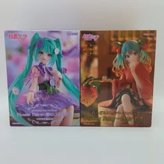 【未開封】初音ミク フィギュア 2体セット まとめ売り フリュー ぬーどるストッパーフィギュア Flower Fairy 紫のコスモス ほおずき B-7-8