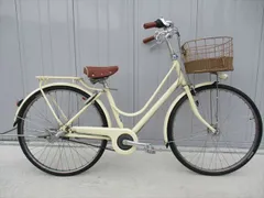 F26★整備済み★完成車発送★中古シティ自転車【ブリヂストン　カジュナロイヤル　26インチ　アイボリー】のサムネイル