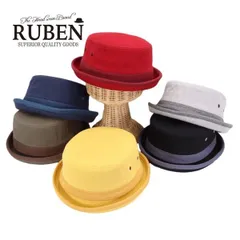 ルーベン RUBEN スウェットポークパイハット SWEAT PORK PIE HAT 帽子 テラピンチ ポークパイハット ハットコーデ アメカジ スエット おしゃれ メンズ帽子 レディース帽子 ユニセックス カジュアル シンプル UVカット rus2011のサムネイル