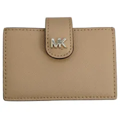 MICHAEL KORS マイケルコース ジャバラ式 5ポケット カードケース 名刺入れ ベージュ×ピンク 箱なし【中古品】KK103931RK