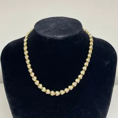 NINA RICCI【ニナリッチ】ハートモチーフ ラインストーン ネックレス アクセサリー ジュエリー レディース