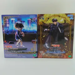 【未開封】名探偵コナン フィギュア 2体セット まとめ売り セガ Xross Link Figure 江戸川コナン 工藤新一 描き下ろしイラスト再現 クロスリンク B-7-10