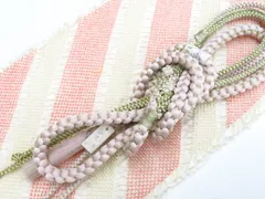 【一輝堂】和装小物 帯揚げ帯締めセット 帯揚 帯締 振袖用 総絞り 丸組 金糸 飾り付 26w04-4432