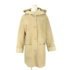 ベイフロー BAYFLOW フェイクムートンコート 2 ベージュ フード付き 長袖 ボタン留め /AO8 ■ECD003