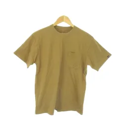 ザノースフェイス THE NORTH FACE Tシャツ アウトドアウエア M 茶 ブラウン 半袖 クルーネック 胸ポケット /AO19 ■ECD003