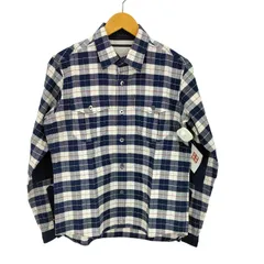 ホワイトマウンテニアリング WHITE MOUNTAINEERING  Cotton Oxford Check Back Darts Elbow Patched Shirt メンズ JPN：0 