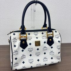 MCMヴィセトス 2way ミニボストン ネイビー 白 - メルカリ