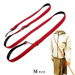 犬 肩掛けショルダーリード 立体メッシュ素材　 (レッド, Ｍ)