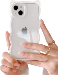 102h2668 iPhone14ケース 対応 カバー かわいい 3D 猫耳 ネ
