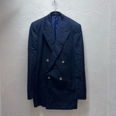 Beams F CANONICO ホップサックダブルブレストジャケット ネイビー