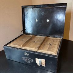 【希少品】千鳥式手提金庫　明治大正　戦前アンティーク　　ヴィンテージ　古道具 希少品】千鳥式手提金庫 明治大正 戦前アンティーク ヴィンテージ