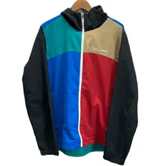 【中古】　Columbia　ナイロンジャンパー　ジャケット　アウター　ジップアップ　ポリエステル　マルチカラー　ビビットカラー　切替　118　PM3386　アウトドア　古着　/1151