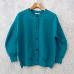 PAGEBOY ページボーイ カーディガン 無地 クルーネック ボリュームスリーブ ブルー Ｆサイズ ◎_◇〇