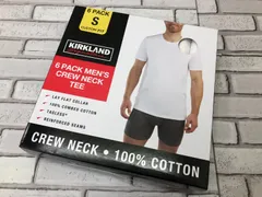 カークランドシグネチャー メンズ Tシャツ 6枚組 (170g) ホワイト Sのサムネイル